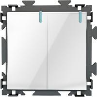 Выключатель 2-клав CGSS цв. белый PL-W102-WCG