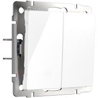 Выключатель двухклавишный с самовозвратом белый Werkel Встраиваемые механизмы белые W1122401