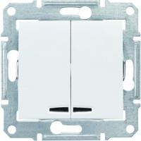 Выключатель 2-клав с подсветкой Schneider Sedna SDN0300321