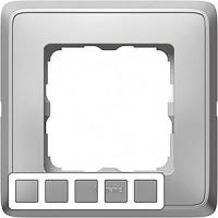 Рамка 5 местная алюминий 773675 Legrand Cariva цвет алюминий