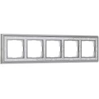 Рамка из металла на 5 постов Palacio Gracia хром/белый Werkel Palacio Gracia хром/белый W0051431