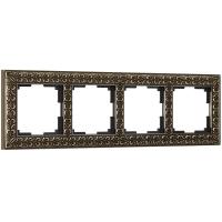 Рамка из металла на 4 поста Аntik бронза Werkel Antik бронза W0041512