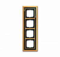 4 постовая рамка латунь полированная белая роспись ABB Династия 2CKA001754A4568