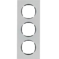 Рамка трехместная плоская нержавеющая сталь 10132614 Berker R8