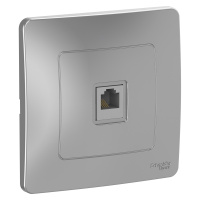 Розетка скрытой установки телефонная RJ11 Systeme Electric Blanca BLNIS011003, Алюминий