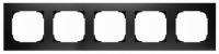5 постовая рамка черный бархат ABB Sky Niessen 2CLA857500A1501