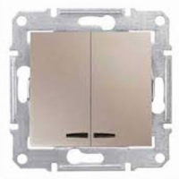 Выключатель 2-клав с подсветкой Schneider Sedna SDN0300368