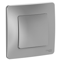 Одноклавишный переключатель скрытой установки 10А 250В Systeme Electric Blanca BLNVS010603, Алюминий