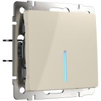 Выключатель одноклавишный с подсветкой слоновая кость Werkel Встраиваемые механизмы слоновая кость W1110103