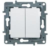 Выключатель 2-клав белый Etika 672202