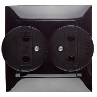 Розетка двойная без заземления с рамкой Simon 15 1590457-032