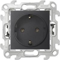 Розетка без шторок с заземлением монтаж Push&Go 16А 2420434-038 Simon 24