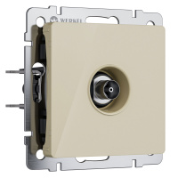 Розетка тв оконечная Werkel акрил айвори вкладная клемма (W1183043)