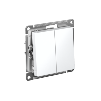 Выключатель 2-клавишный Systeme Electric Atlas Design 10АХ, лотос ATN001351