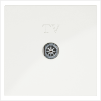 Розетка TV Φ9.5mm оконечная с накладкой, цвет Сахара Jasmart FD6001SH