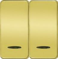 Выключатель двухклавишный с подсв.10А Fede FD04313OBx2 | FD16039-1x2 | FD16505x2 | FD16-BAST