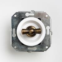 Выключатель 2-х позиционный для внутреннего монтажа проходной Salvador белый CL11WT