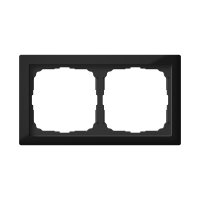 Рамка 2-пост Systeme Electric ArtGallery Pure органическое стекло черный GAL321002