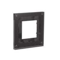 Рамка 1-постовая горизонтальная Unica PURE Schneider Electric ЧЕРНОЕ СТЕКЛО/антрацит NU600286