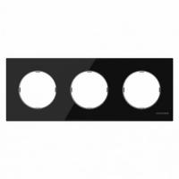 3 постовая рамка черное стекло ABB Sky Moon 2CLA867300A3101