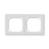 Рамка 2 постовая 55х55 ABB Levit серый - белый 2CHH015520A4016