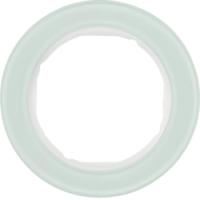 Рамка одиночная белое стекло 10112009 Berker