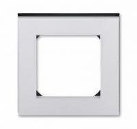 Рамка 1 постовая ABB Levit серебро - дымчатый чёрный 2CHH015010A6070