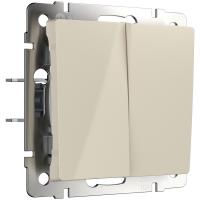 Перекрестный переключатель двухклавишный слоновая кость Werkel Встраиваемые механизмы слоновая кость W1123003