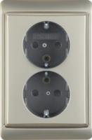 Двойная розетка со шторками 47299004 Berker