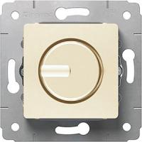 Светорегулятор поворотно-нажимной до 300 Вт для ламп накаливани 773717 Legrand Cariva цвет бежевый