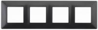 4 постовая рамка антрацит ЭРА Элеганс 14-5004-05