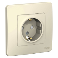 Розетка скрытой установки с заземляющим контактом и шторками 16A 250В Systeme Electric Blanca BLNRS001112, Молочный