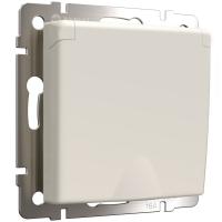Розетка с заземлением и шторками c крышкой IP44 айвори матовый Werkel Встраиваемые механизмы айвори матовые W1171262