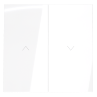Клавиши для выключателя жалюзи Voltum S70 белый глянцевый пластик (VLS002501)