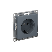 Розетка Systeme Electric AtlasDesign с заземлением без шторок, 16А, мех., быстрозажим. клем., ГРИФЕЛЬ ATN000743S