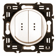 Выключатель 2 клавишный с подсв. 10АХ Legrand Celiane 67002х2 | 67684х2 | 66211 | 80251