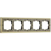 Рамка из металла на 5 постов Palacio Gracia золото/черный Werkel Palacio Gracia золото/черный WL77-Frame-05