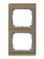 Рамка 2-пост вертикал. золотая бронза Jung SL500 SL582GB