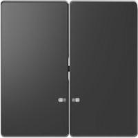 Выключатель двухклавишный с подсветкой Merten D-Life антрацит MTN3135-0000 | MTN3420-6034 Schneider Electric