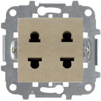 Розетка двойная б/з шампань ABB Zenit 2CLA213501N1901x2|2CLA227190N1001