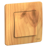 Одноклавишный переключатель скрытой установки 10А 250В Systeme Electric Blanca BLNVS010605, Ясень