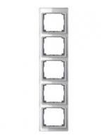 Рамка 5-пост вертикал. серебро Jung SL500 SL585SI