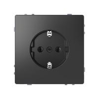 Розетка 16 А с заземляющим контактом без шторок Merten D-Life Schneider Electric антрацит MTN2301-6034