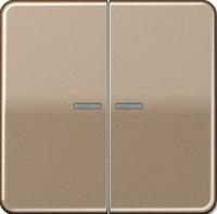 Выключатель двухклавишный с подсветкой Jung CD500 505U5+CD595KO5GB