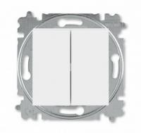 Проходной 2-клав. ABB Levit белый 2CHH595245A6003