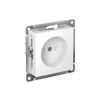 Розетка Systeme Electric AtlasDesign без заземления со шторками, 16А, мех., быстрозажим. клем., БЕЛЫЙ ATN000149S