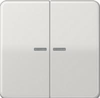 Выключатель двухклавишный с подсветкой Jung CD500 505U5+CD595KO5LG