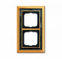 2 постовая рамка латунь полированная черная роспись ABB Династия 2CKA001754A4576