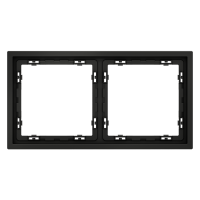 Рамка пластиковая на 2 поста Voltum S70 черный матовый Soft touch (VLS100208)