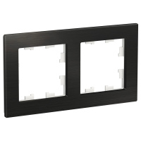 Рамка 2-постовая Systeme Electric AtlasDesign Nature, металл оникс ATN312302